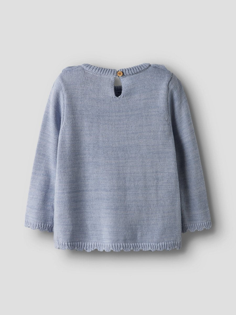 Lil' Atelier Mini LAGUNA LS KNIT NOOS - Zen Blue | Torgunns Barneklær AS