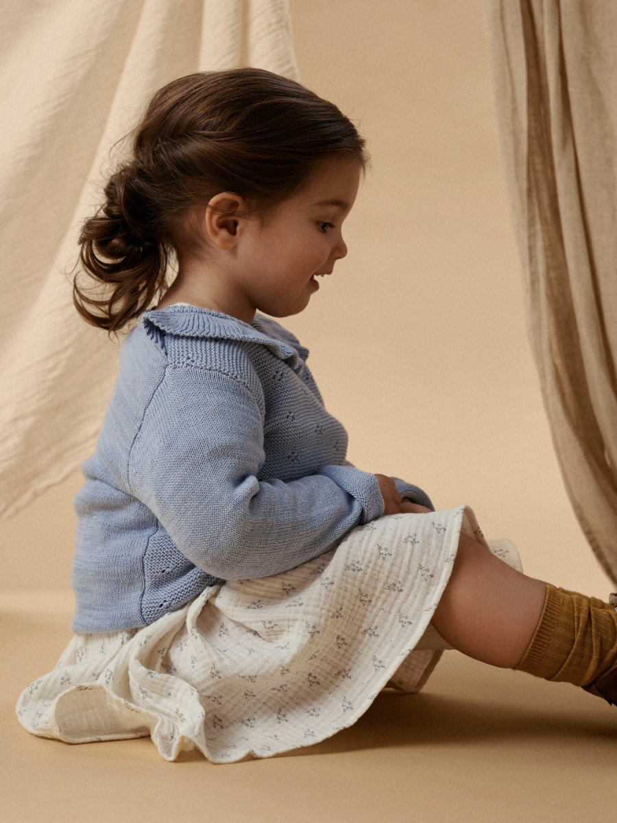 Lil' Atelier Mini LAGUNA LS KNIT NOOS - Zen Blue | Torgunns Barneklær AS