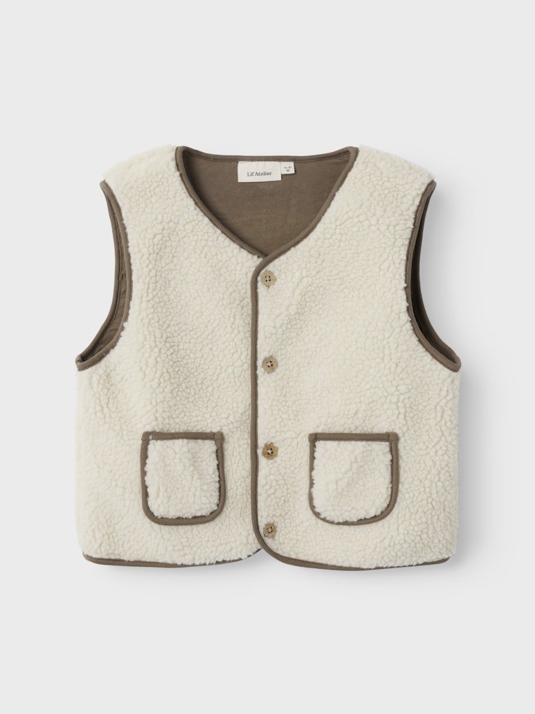 Lil' Atelier Mini LAJO LOOSE VEST - Turtledove | Torgunns Barneklær AS