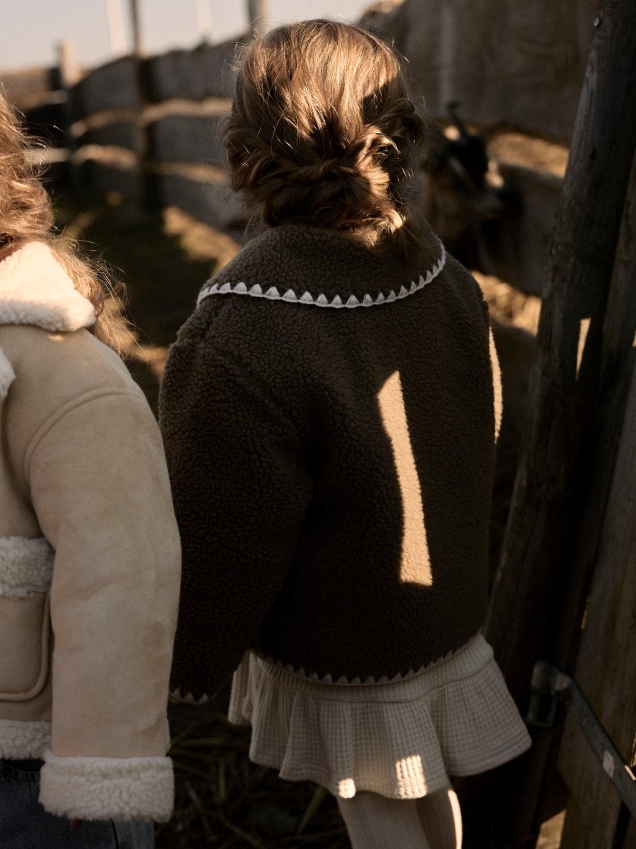 Lil' Atelier Mini LAJO teddyjakke - Shitake | Torgunns Barneklær AS