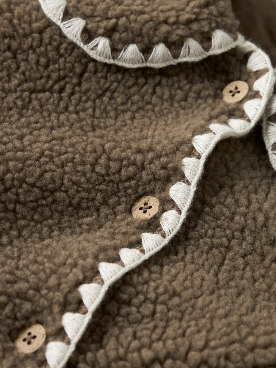 Lil' Atelier Mini LAJO teddyjakke - Shitake | Torgunns Barneklær AS