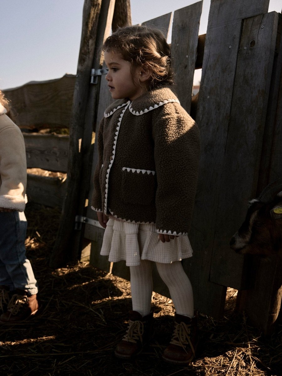 Lil' Atelier Mini LAJO teddyjakke - Shitake | Torgunns Barneklær AS