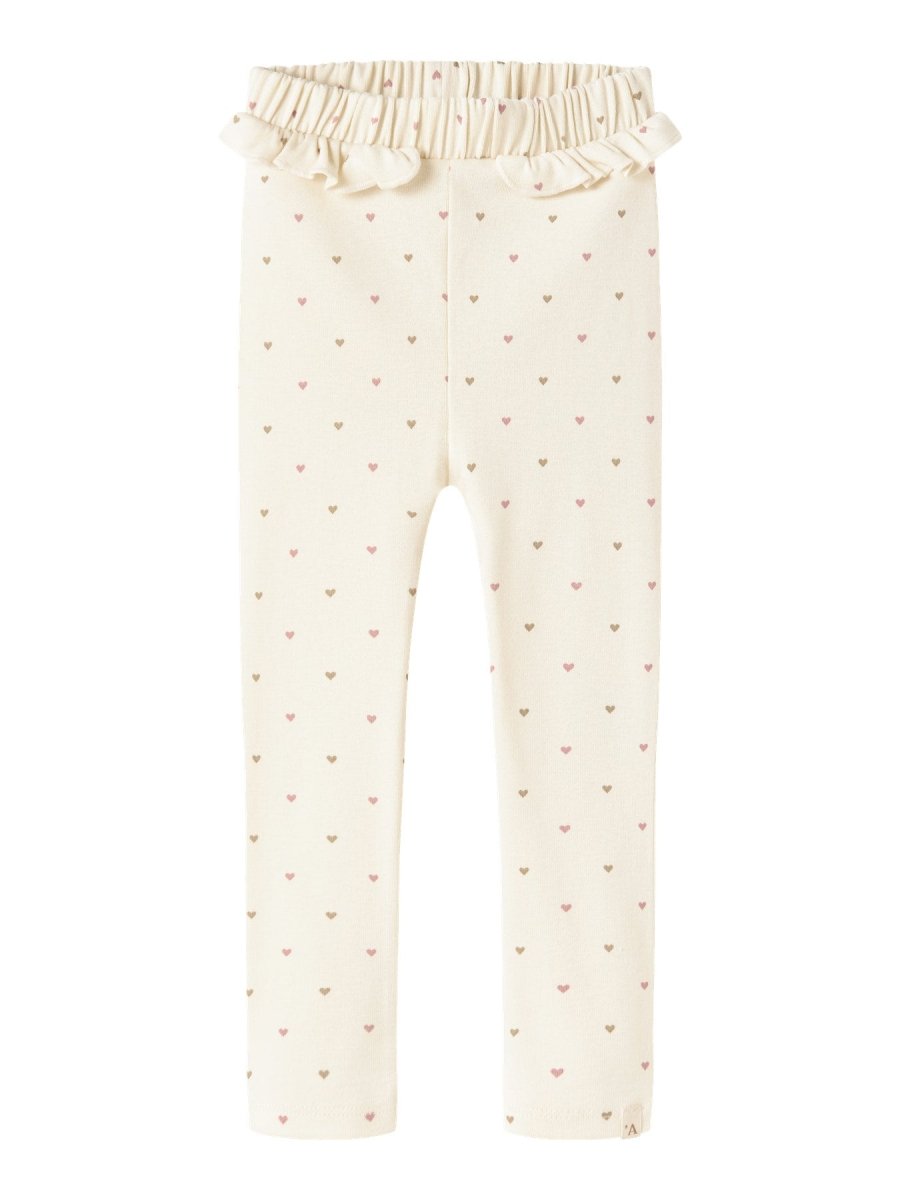 Lil' Atelier Mini LALO TAI SLIM LEGGING - Turtledove | HEART | Torgunns Barneklær AS