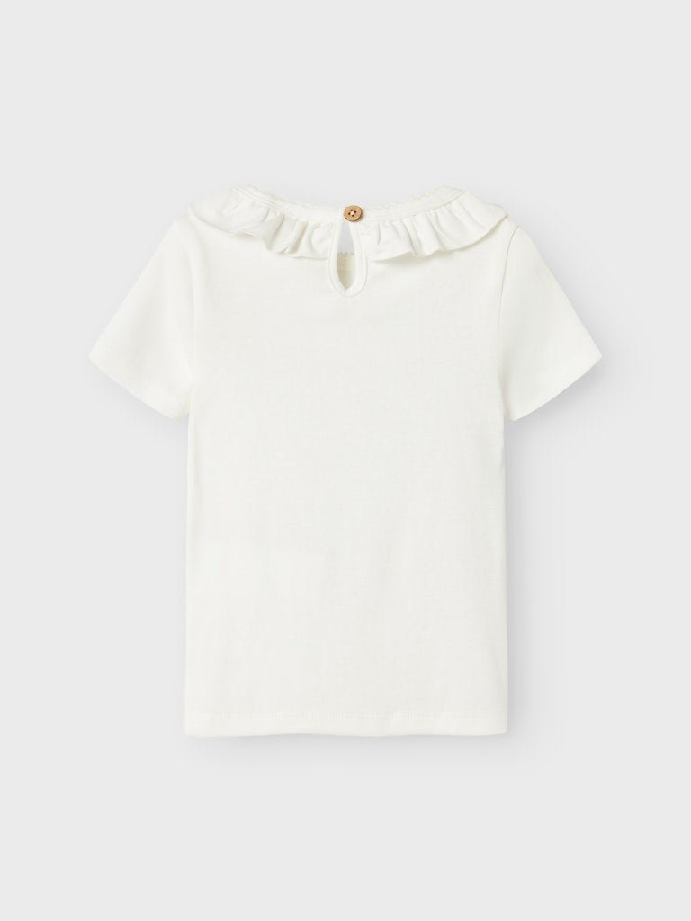 Lil' Atelier Mini LALO TAN SS SLIM TOP - Coconut Milk | Torgunns Barneklær AS