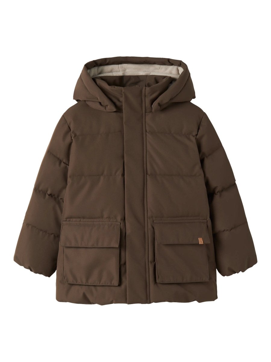 Lil' Atelier Mini LAMEDOW03 Pufferjakke - Dark Earth | Torgunns Barneklær AS