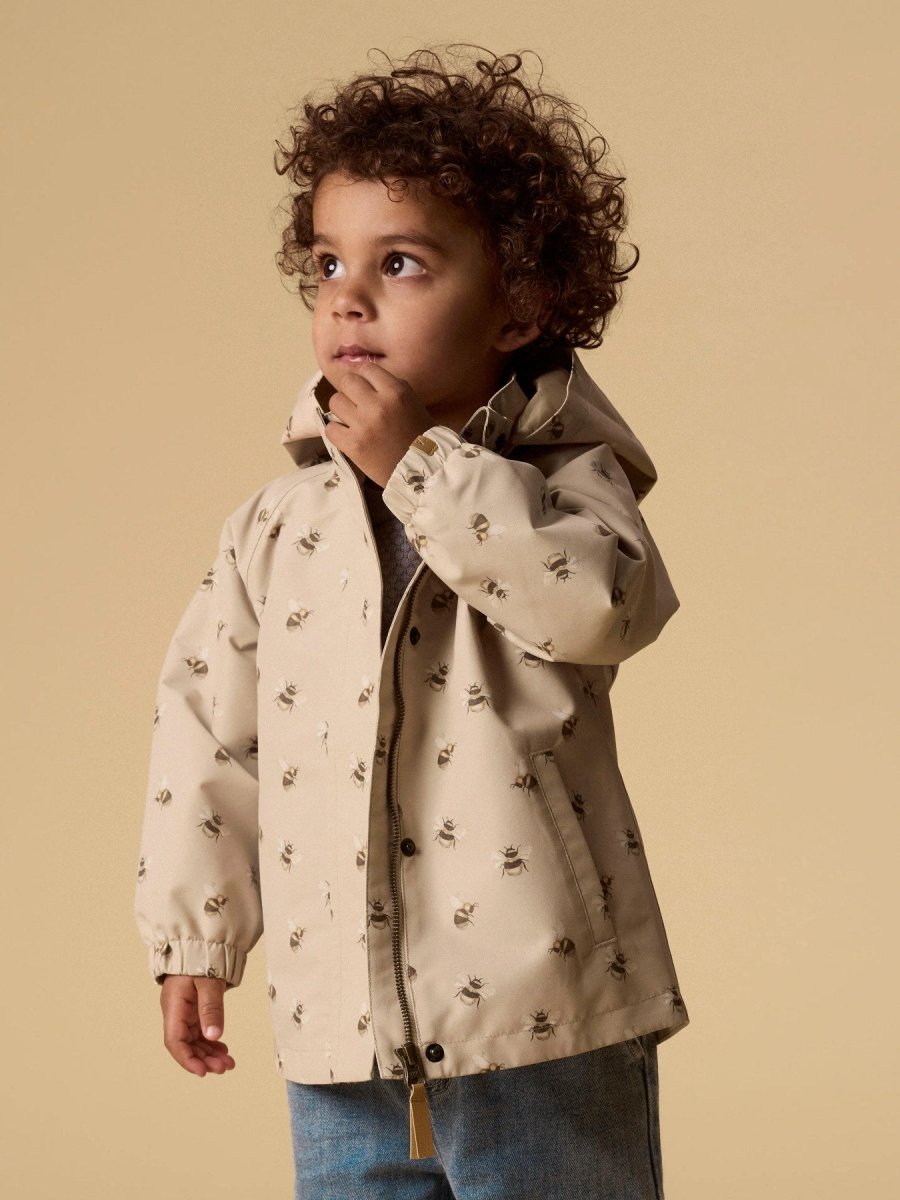 Lil' Atelier Mini LAMINT vanntett overgangsjakke - Safari | BEE | Torgunns Barneklær AS