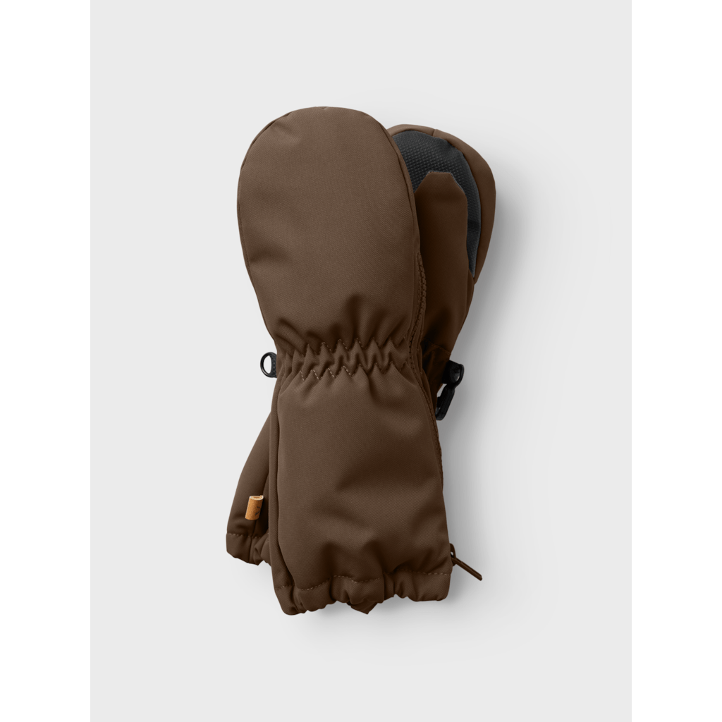 Lil' Atelier Mini LASNOW10 MITTEN SOLID 1FO - Dark Earth | Torgunns Barneklær AS