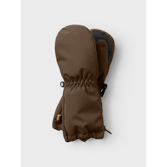 Lil' Atelier Mini LASNOW10 MITTEN SOLID 1FO - Dark Earth | Torgunns Barneklær AS