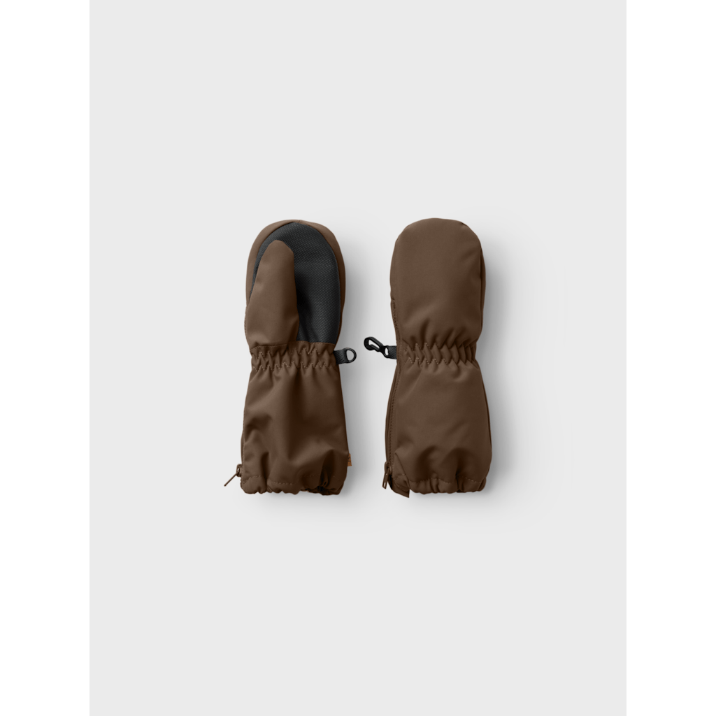 Lil' Atelier Mini LASNOW10 MITTEN SOLID 1FO - Dark Earth | Torgunns Barneklær AS