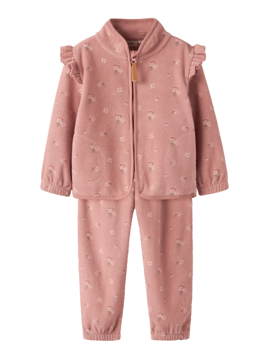 Lil' Atelier Mini LASPEKTRA FLEECE SET AOP - Misty Rose | Torgunns Barneklær AS