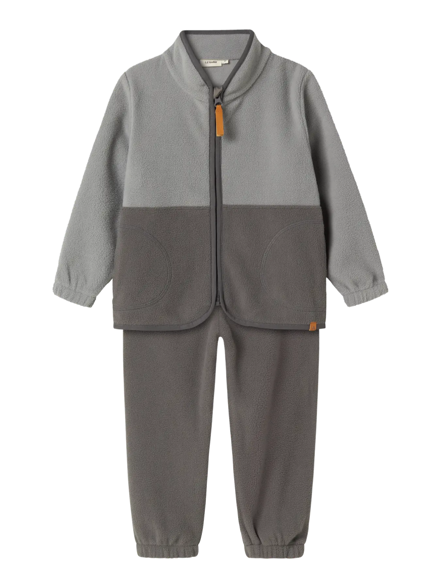 Lil' Atelier Mini LASPEKTRA FLEECE SET - Ultimate Grey | Torgunns Barneklær AS