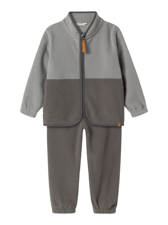 Lil' Atelier Mini LASPEKTRA FLEECE SET - Ultimate Grey | Torgunns Barneklær AS