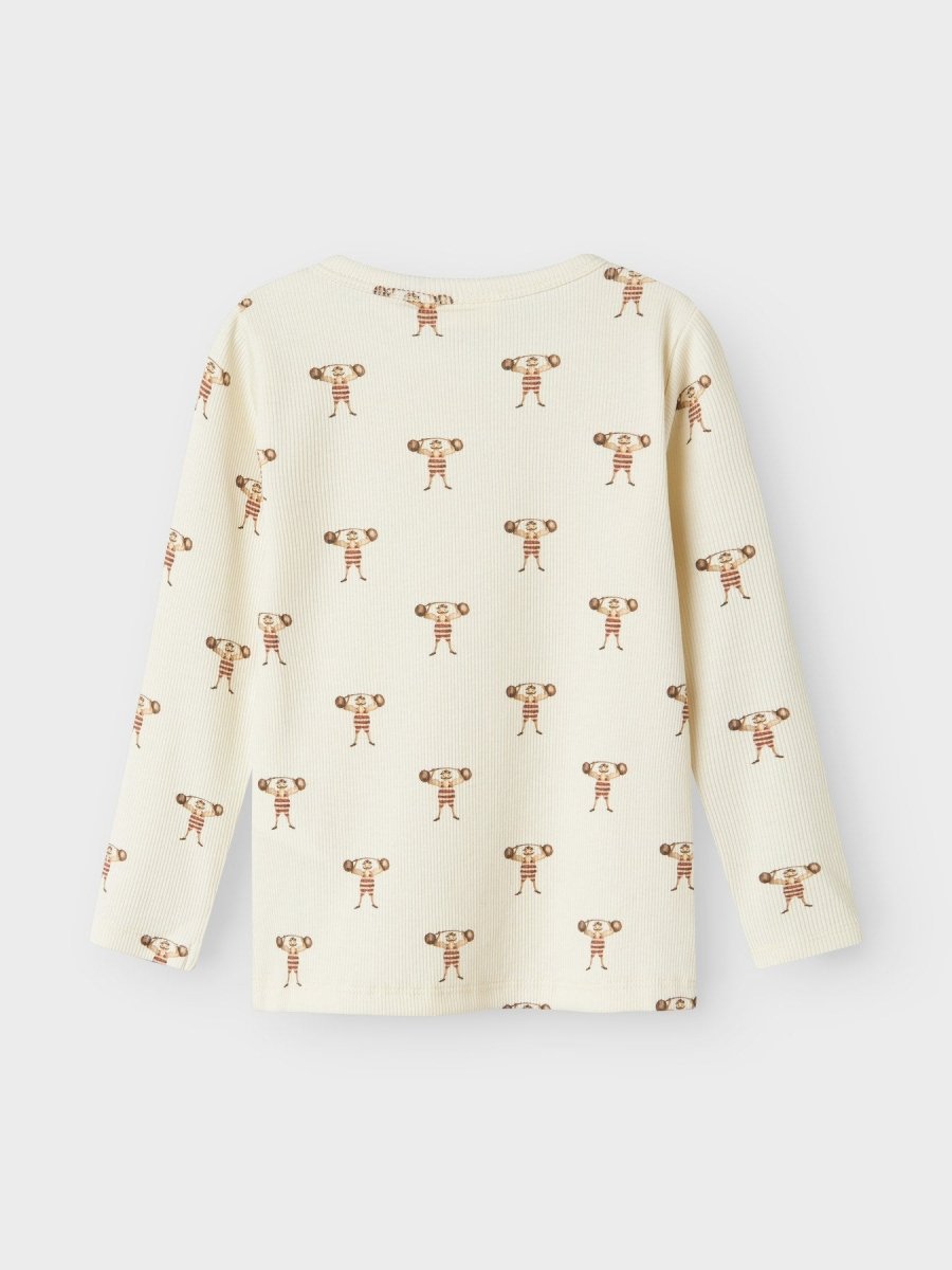 Lil' Atelier Mini LAVO ENK LS SLIM TOP - Turtledove | STRONG MAN | Torgunns Barneklær AS