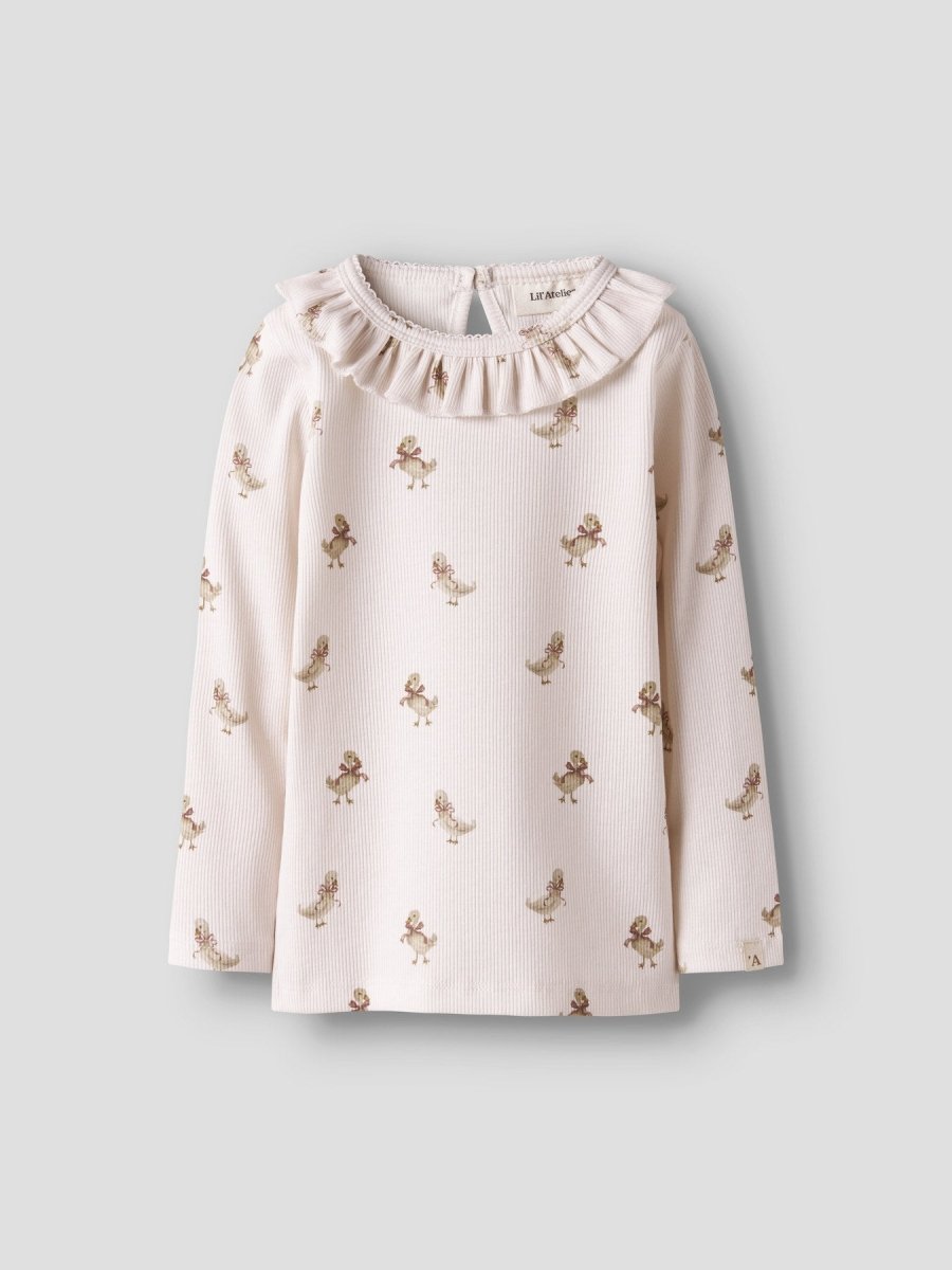 Lil' Atelier Mini LAVO LOA LS SLIM TOP - Almost Mauve | GOOSE | Torgunns Barneklær AS