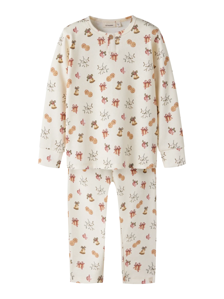 Lil' Atelier mini LAYO julepysjamas - Turtledove | Old Christmas | Torgunns Barneklær AS