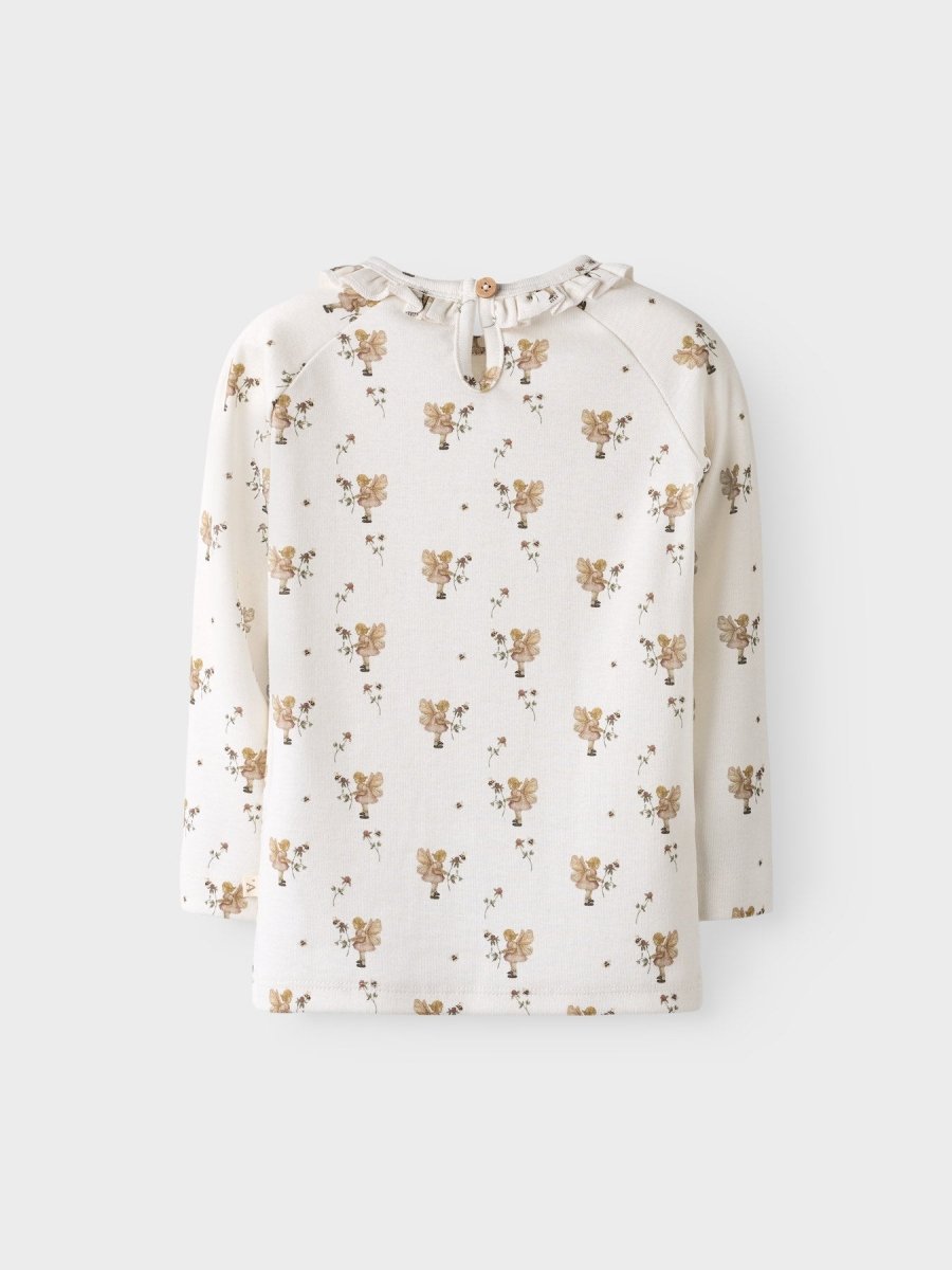 Lil' Atelier Mini LAYO LOA LS SLIM TOP - Coconut Milk | FAIRY | Torgunns Barneklær AS