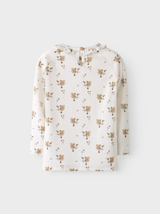 Lil' Atelier Mini LAYO LOA LS SLIM TOP - Coconut Milk | FAIRY | Torgunns Barneklær AS
