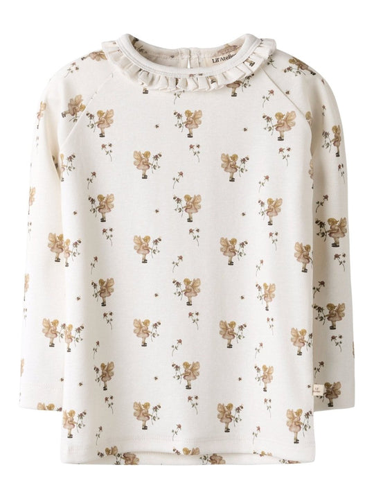 Lil' Atelier Mini LAYO LOA LS SLIM TOP - Coconut Milk | FAIRY | Torgunns Barneklær AS