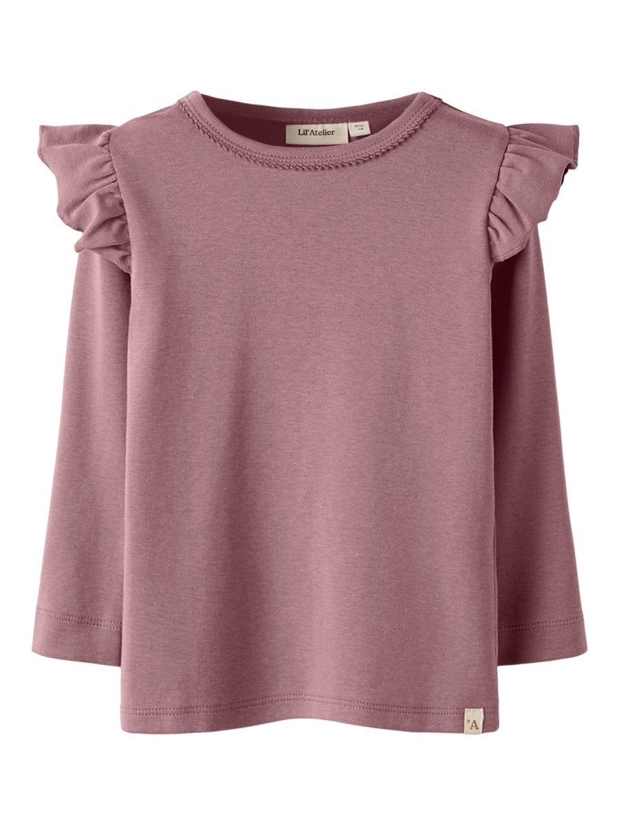 Lil' Atelier Mini LAYO SEV LS SLIM TOP - Nostalgia Rose | Torgunns Barneklær AS