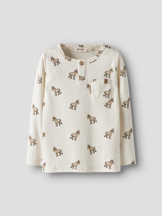 Lil' Atelier Mini LAYO SIO LS SLIM TOP - Coconut Milk | Donky | Torgunns Barneklær AS