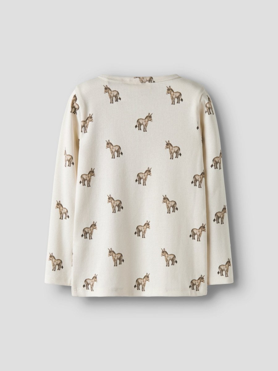 Lil' Atelier Mini LAYO SIO LS SLIM TOP - Coconut Milk | Donky | Torgunns Barneklær AS