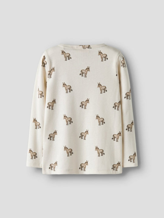 Lil' Atelier Mini LAYO SIO LS SLIM TOP - Coconut Milk | Donky | Torgunns Barneklær AS