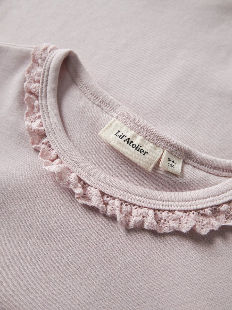 Lil' Atelier Mini LAYO SUP LS SLIM TOP SOLID - Hushed Violet | Torgunns Barneklær AS