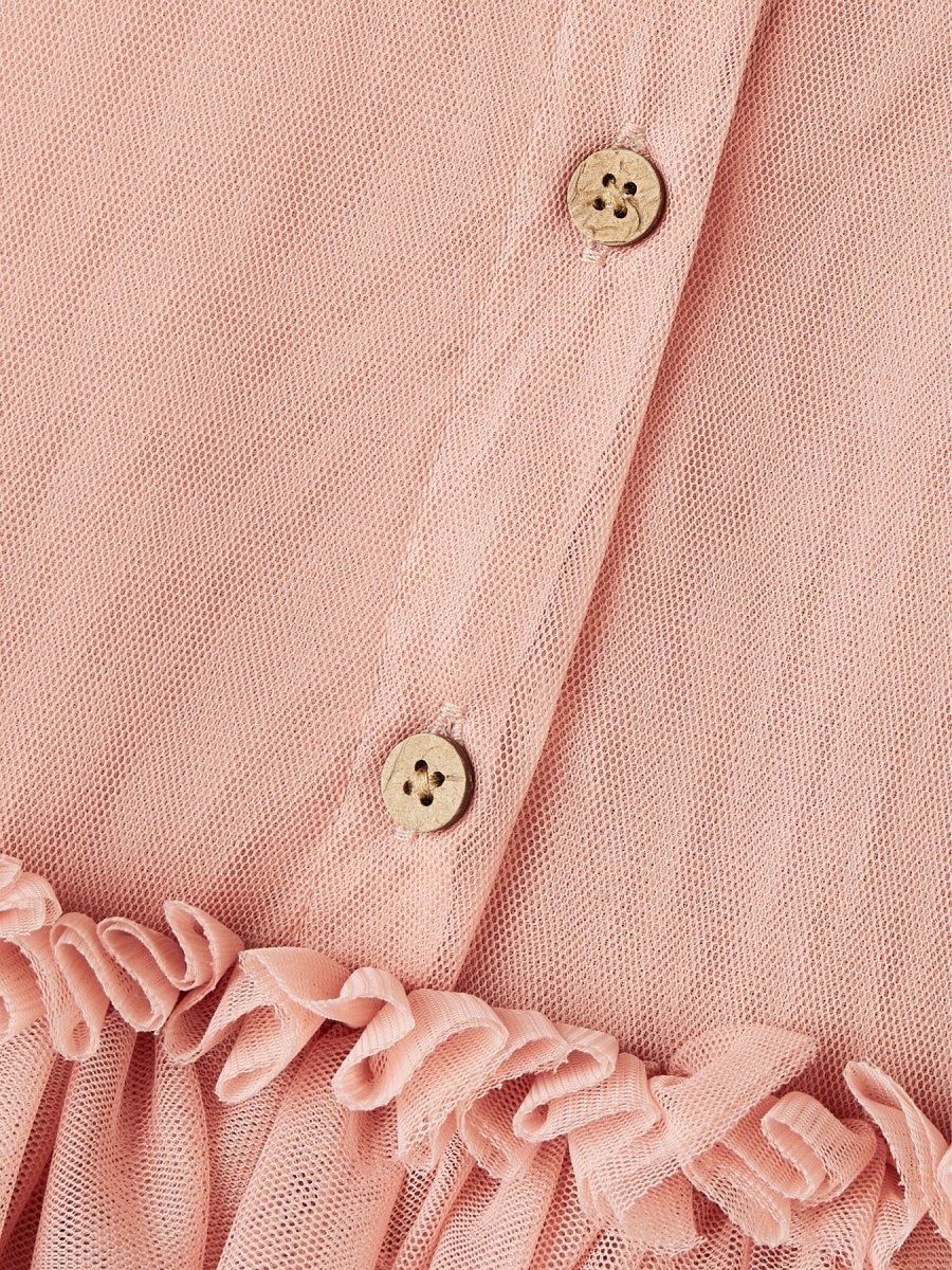 Lil' Atelier Mini LIBERTY SS TULLE DRESS - Misty Rose | Torgunns Barneklær AS