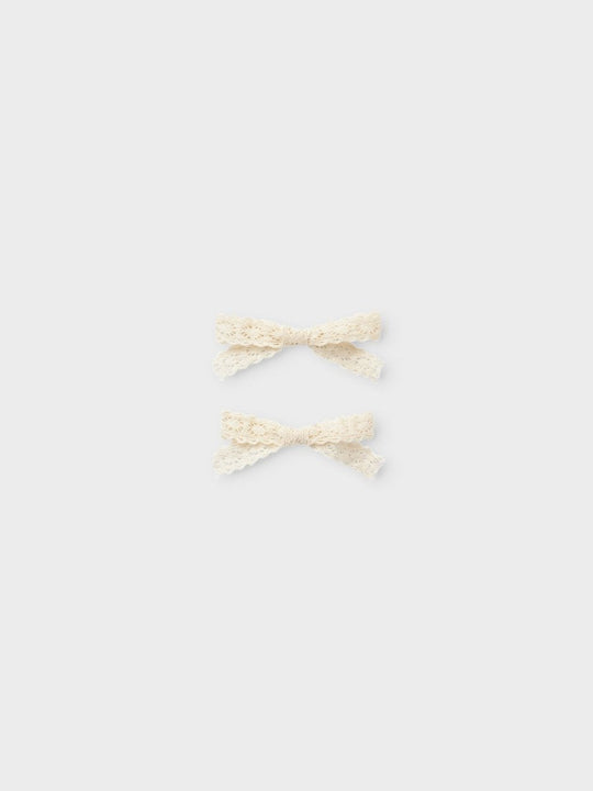 Lil' Atelier Mini LOLA 2 PK HAIR CLIPS - Turtledove | Torgunns Barneklær AS