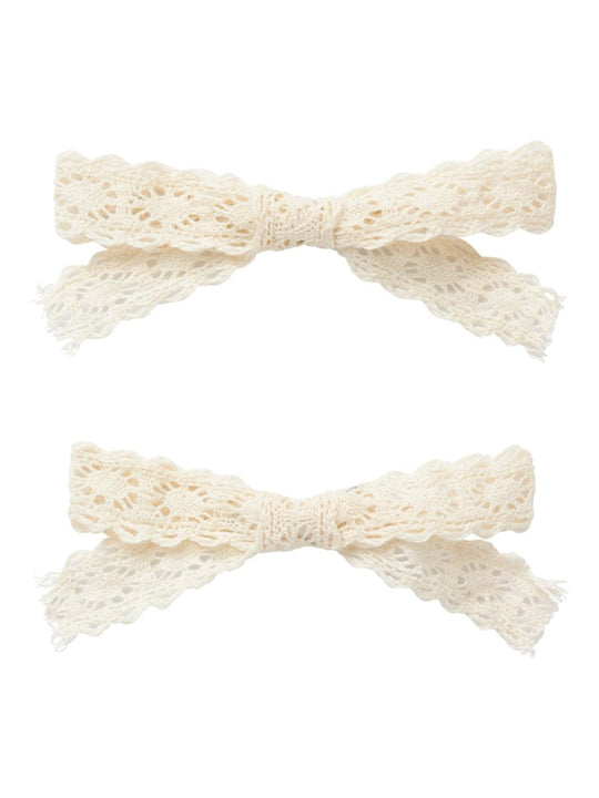 Lil' Atelier Mini LOLA 2 PK HAIR CLIPS - Turtledove | Torgunns Barneklær AS
