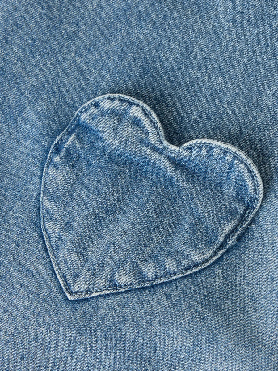 Lil' Atelier Mini LULIA DENIM SPENCER - Medium Blue Denim | Torgunns Barneklær AS