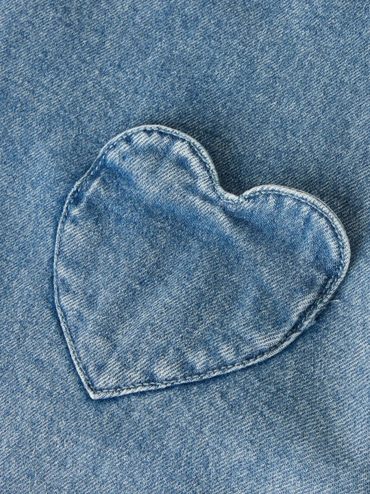 Lil' Atelier Mini LULIA DENIM SPENCER - Medium Blue Denim | Torgunns Barneklær AS