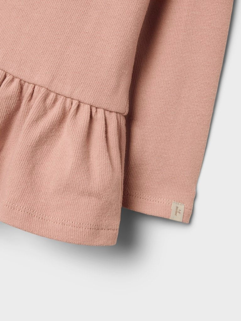 Lil' Atelier Mini LUNA LS SLIM TOP - Misty Rose | Torgunns Barneklær AS