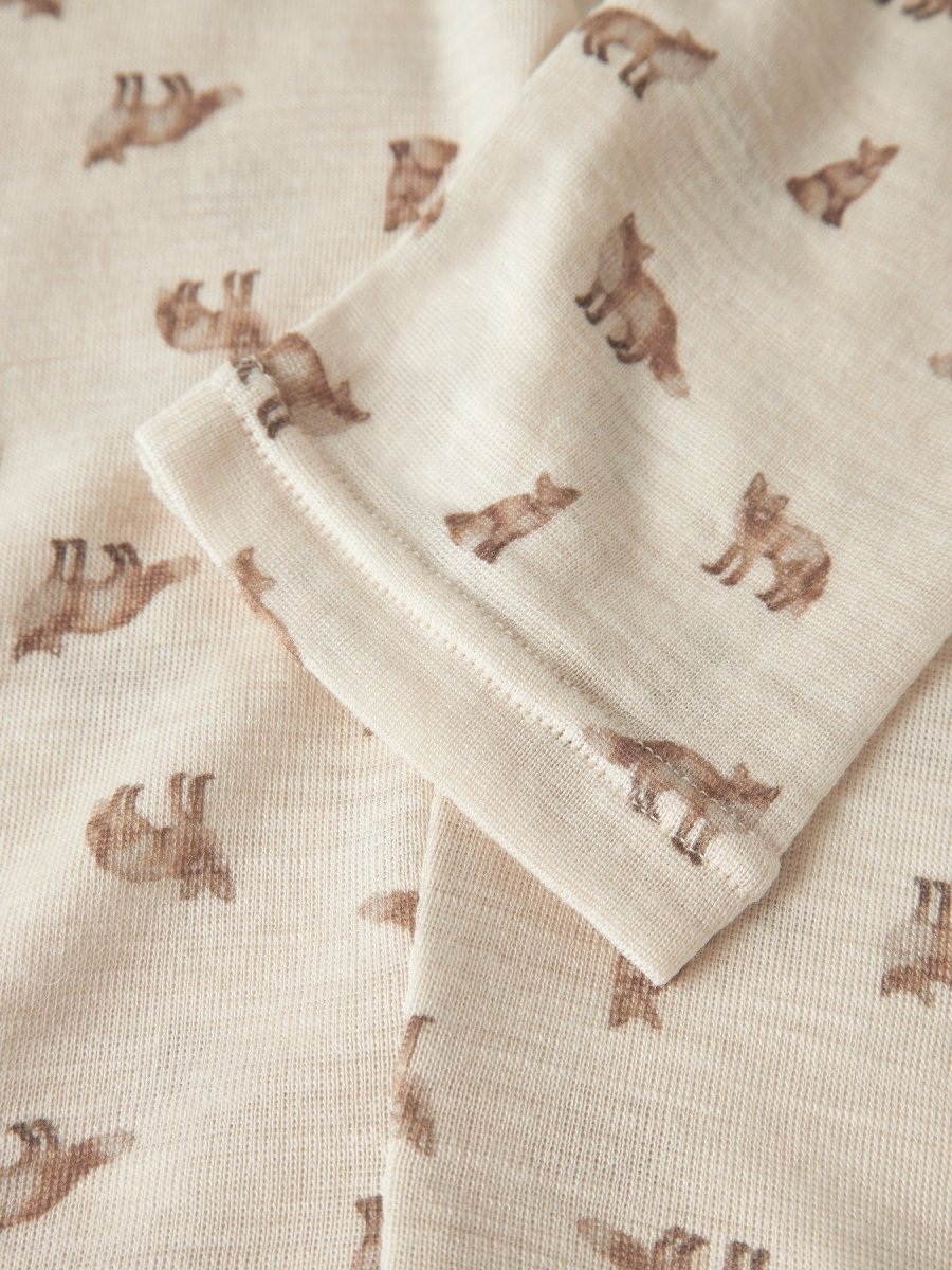 Lil Atelier Mini NALU SLIM Ullleggings - Turtledove | Fox | Torgunns Barneklær AS