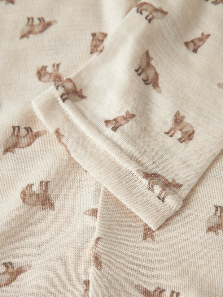 Lil Atelier Mini NALU SLIM Ullleggings - Turtledove | Fox | Torgunns Barneklær AS
