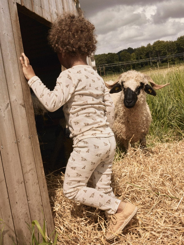 Lil Atelier Mini NALU SLIM Ullleggings - Turtledove | Fox | Torgunns Barneklær AS