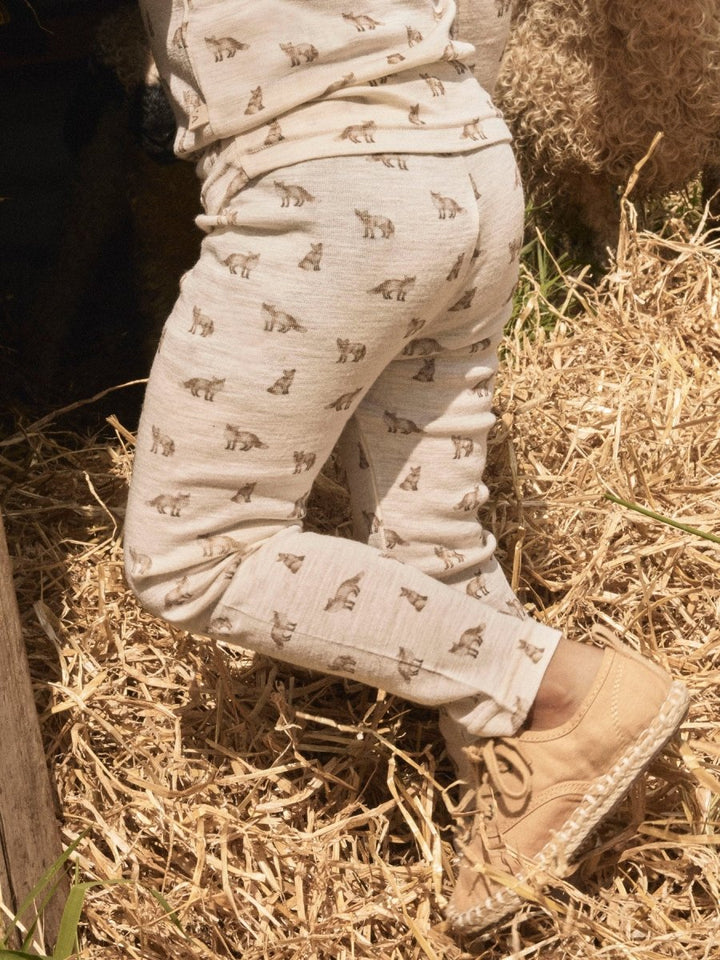 Lil Atelier Mini NALU SLIM Ullleggings - Turtledove | Fox | Torgunns Barneklær AS