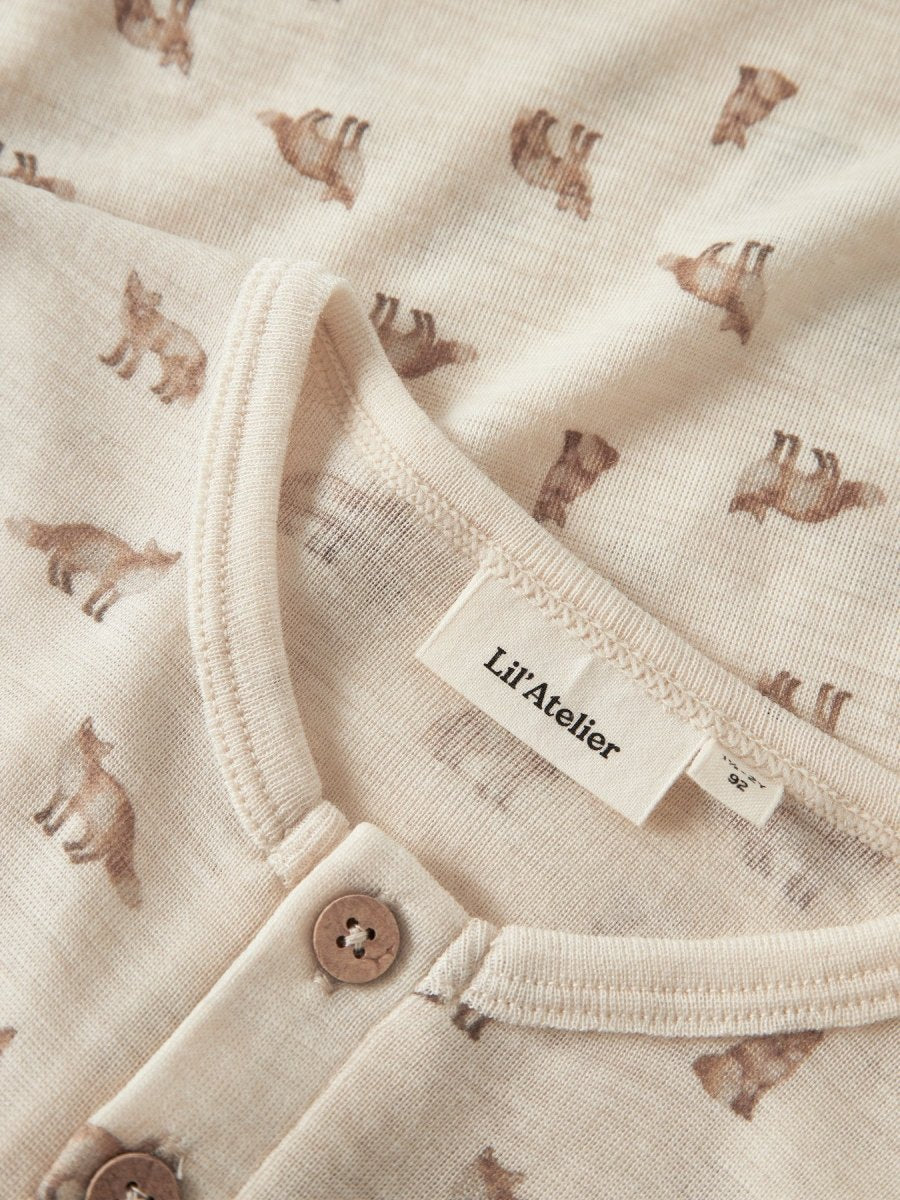 Lil Atelier Mini NALU SLIM Ulltrøye - Turtledove | Fox | Torgunns Barneklær AS