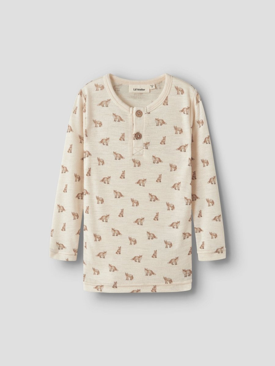 Lil Atelier Mini NALU SLIM Ulltrøye - Turtledove | Fox | Torgunns Barneklær AS
