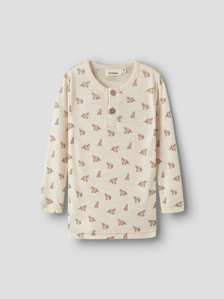 Lil Atelier Mini NALU SLIM Ulltrøye - Turtledove | Fox | Torgunns Barneklær AS