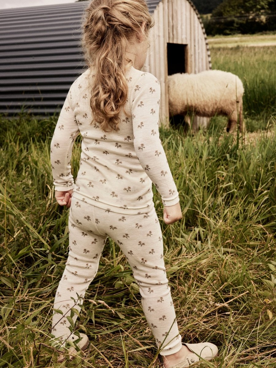 Lil Atelier Mini NALU Ulltrøye - Turtledove | Flower | Torgunns Barneklær AS