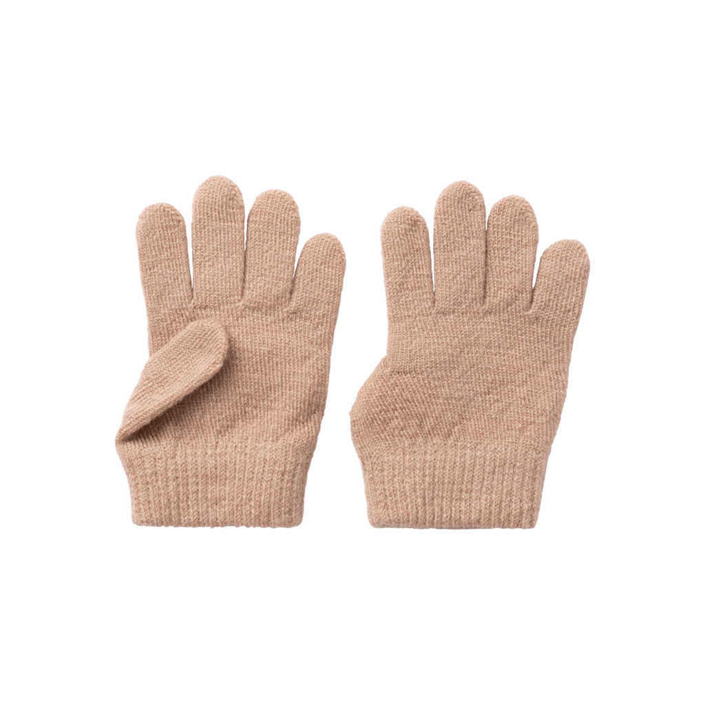 Lil' Atelier Mini NANSON KNIT GLOVES 1 - Rugby Tan | Torgunns Barneklær AS