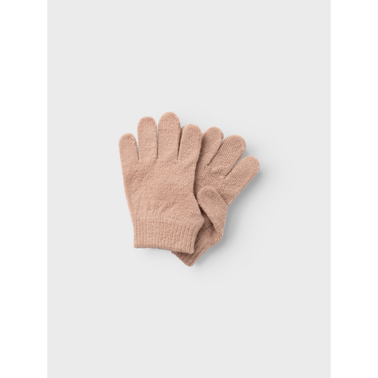 Lil' Atelier Mini NANSON KNIT GLOVES 1 - Rugby Tan | Torgunns Barneklær AS
