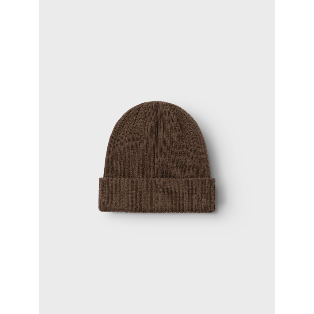 Lil' Atelier Mini NANSON KNIT HAT 1 - Dark Earth | Torgunns Barneklær AS