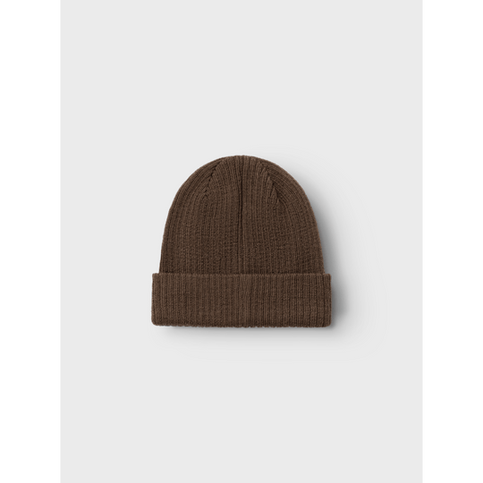 Lil' Atelier Mini NANSON KNIT HAT 1 - Dark Earth | Torgunns Barneklær AS