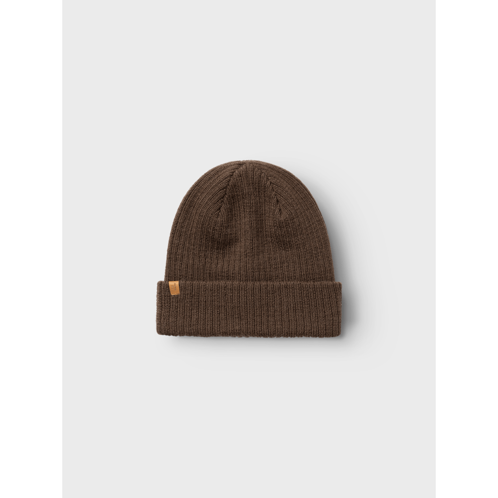 Lil' Atelier Mini NANSON KNIT HAT 1 - Dark Earth | Torgunns Barneklær AS