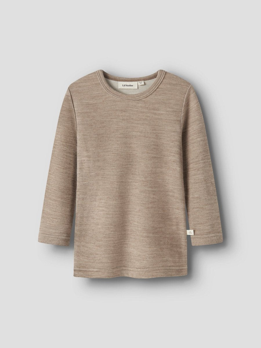 Lil Atelier Mini NILO SLIM Ullgenser - Sepia Tint | Melange | Torgunns Barneklær AS