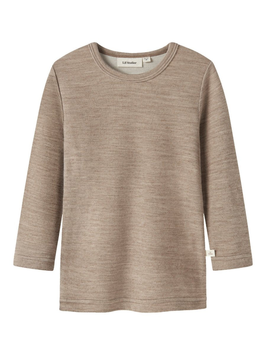 Lil Atelier Mini NILO SLIM Ullgenser - Sepia Tint | Melange | Torgunns Barneklær AS