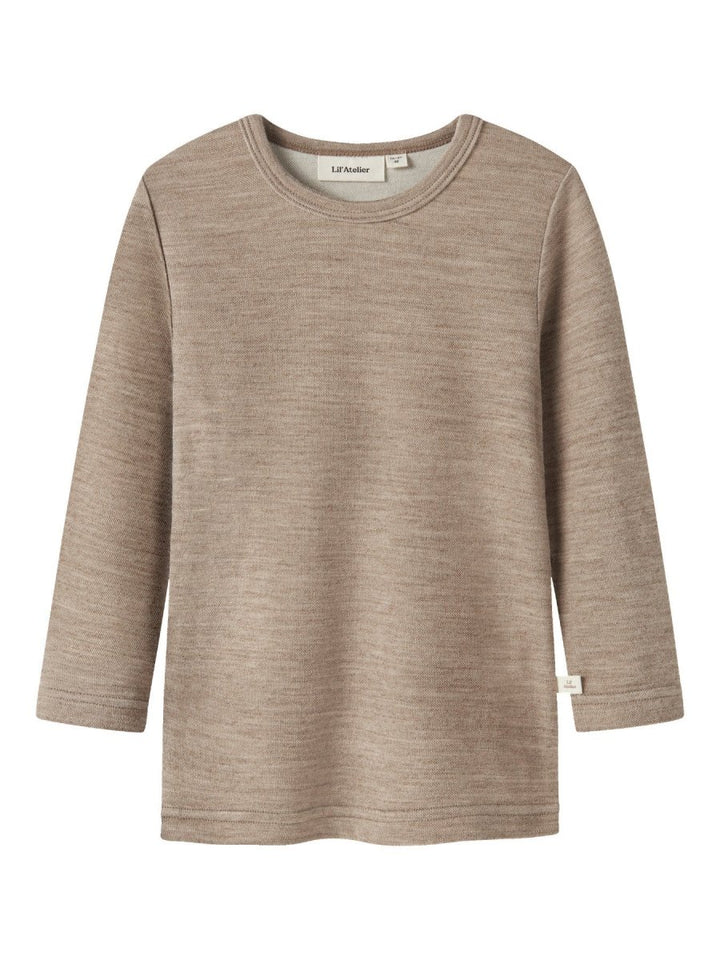 Lil Atelier Mini NILO SLIM Ullgenser - Sepia Tint | Melange | Torgunns Barneklær AS