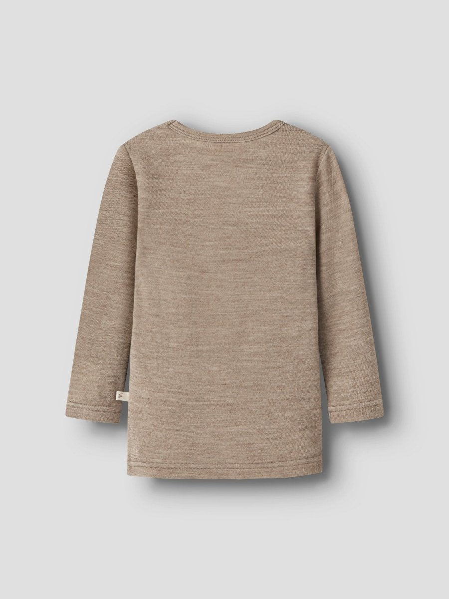 Lil Atelier Mini NILO SLIM Ullgenser - Sepia Tint | Melange | Torgunns Barneklær AS
